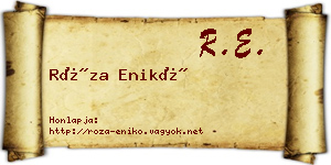 Róza Enikő névjegykártya